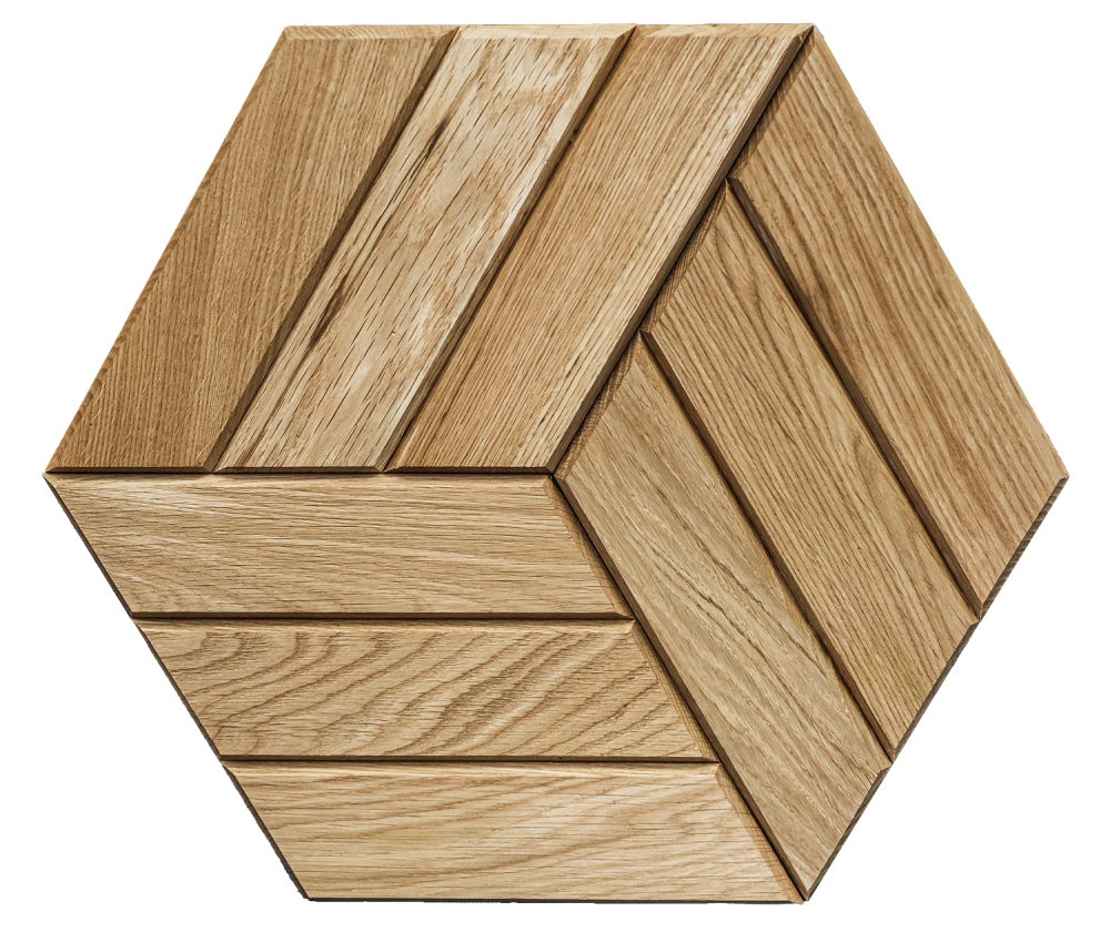 Стеновая панель Tarsi Куба Натур 180х210 мм Дуб/брашированный/масло